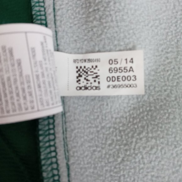Adidas 3 stripe green and white full zip track jacket Size 2XL - Picture 3 of 9